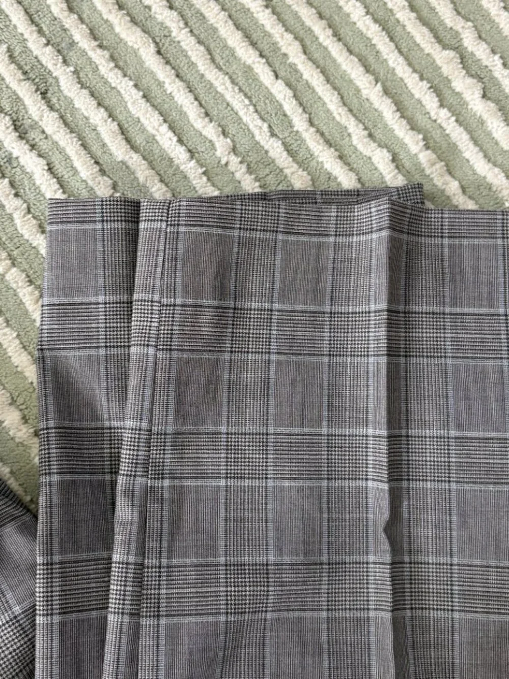 Banana Republic Slim Fit Stretch Wool Glen Plaid Pants 32x32 Brown/Tan